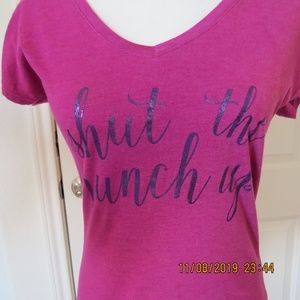 "Shut the brunch up" V Neck Tee Shirt